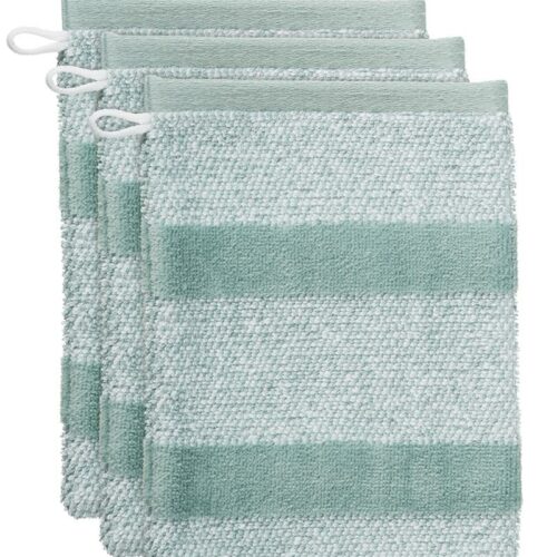 Beddinghouse Sheer Stripe set van 3 Washandjes - Groen