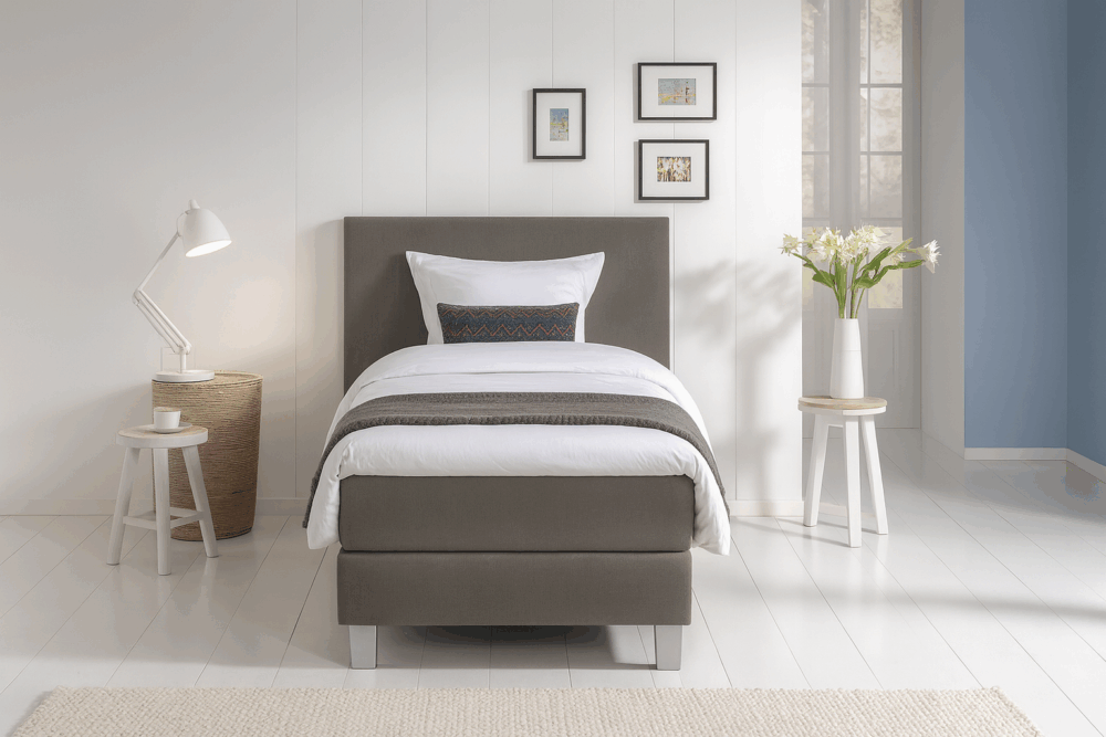 Boxspring-Eefje-1-persoons-grijs