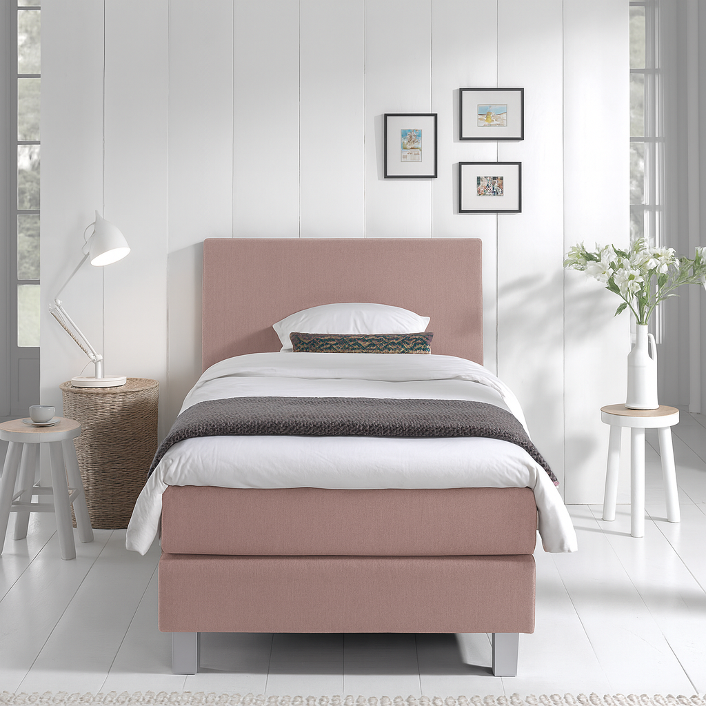 Boxspring-Eefje-1-persoons-roze