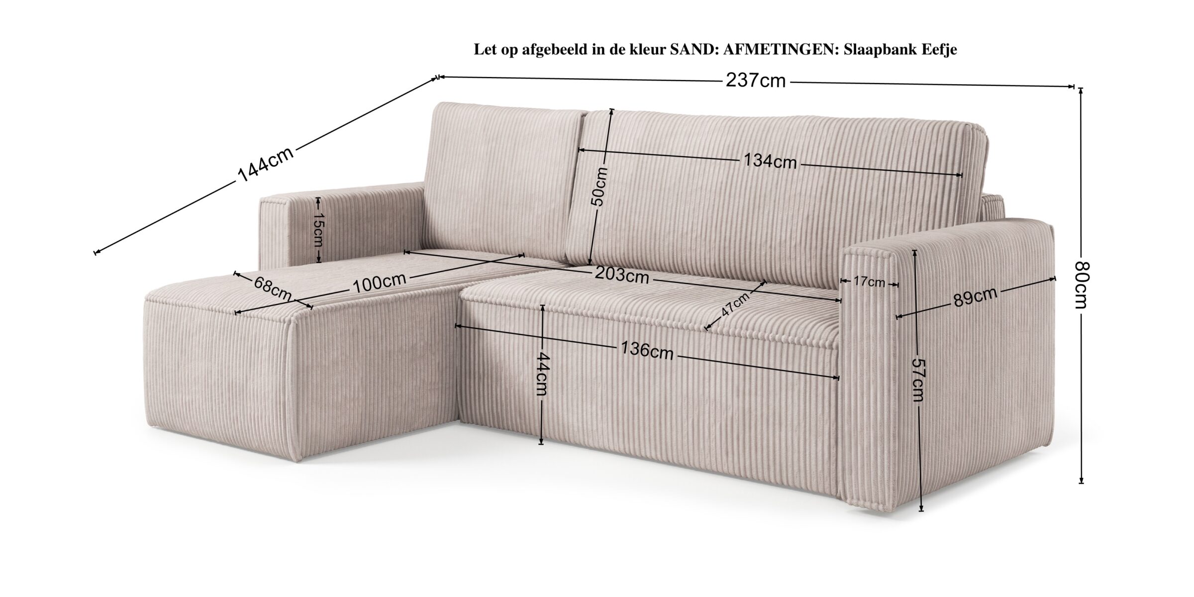 Slaapbank-Eefje-Afmetingen