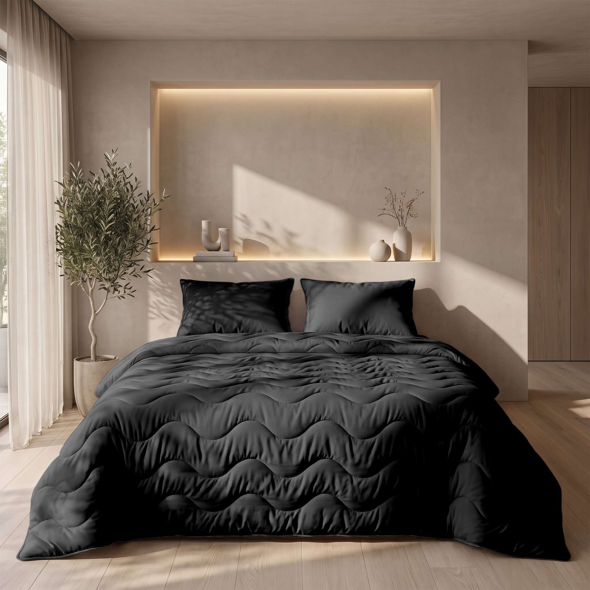 Wasbaar Dekbed + Kussens Combi Black_04