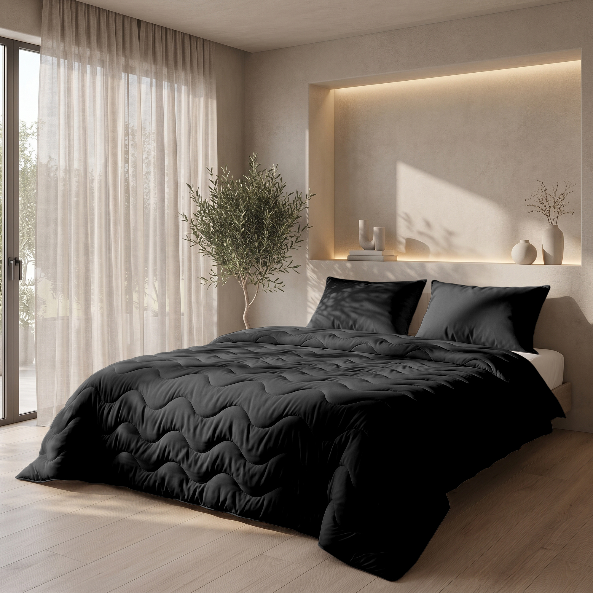 Wasbaar Dekbed + Kussens Combi Black_05