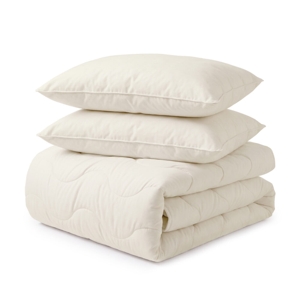Eefje - Wasbaar Dekbed + 2 Gratis Kussens - Beige