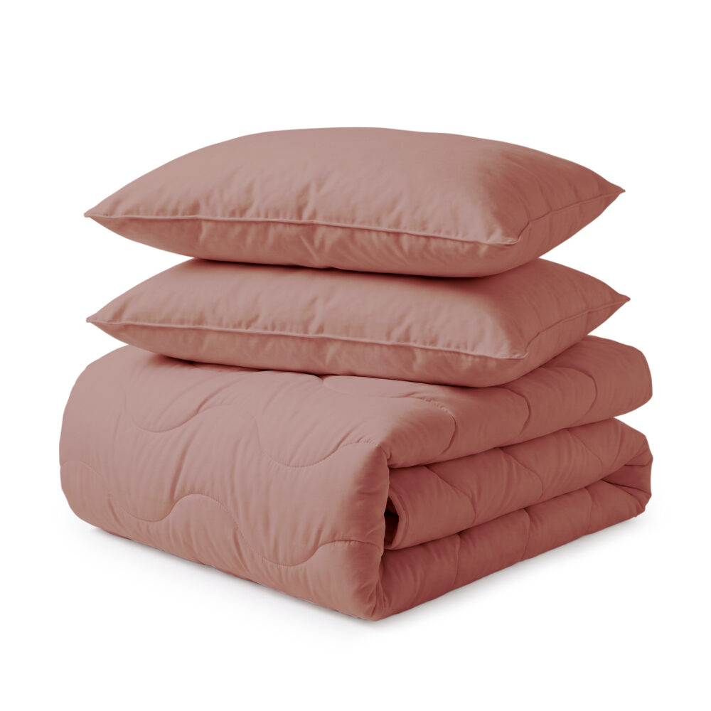 Eefje - Wasbaar Dekbed + 2 Gratis Kussens - Light Pink
