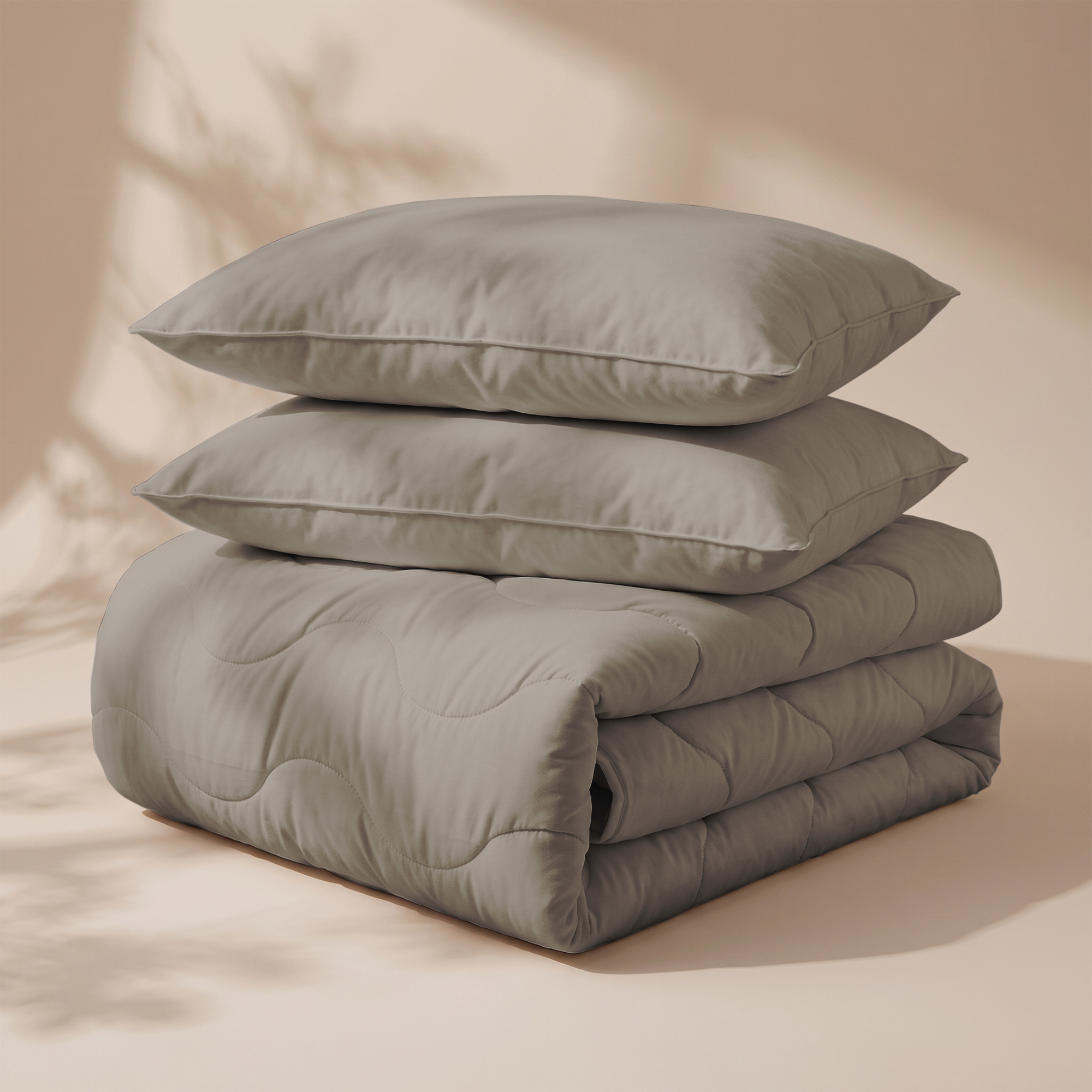 Wasbaar Dekbed + Kussens Combi Taupe_01